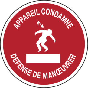 Panneau Danger Appareil Condamné