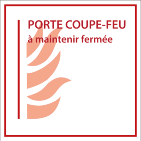 Panneau Porte Coupe-Feu Blanc / À Maintenir Fermée