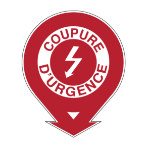 Panneau Picto Coupure d'Urgence