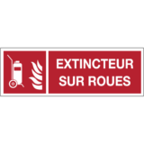 Panneau Picto + Texte Extincteur sur Roues - ISO 7010