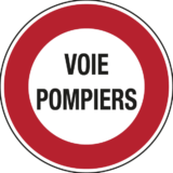 Panneau Voie Pompiers