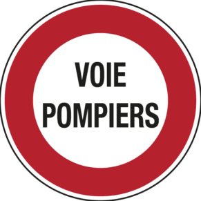 Panneau Voie Pompiers