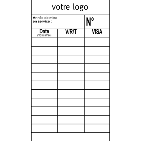 Étiquette Maintenance des Appareils Personnalisable - À remplir - 75X135mm