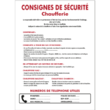 Consignes de Sécurité Chaufferie