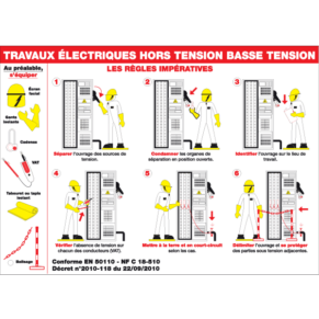 Panneau Travaux Électriques Hors Tension Basse Tension