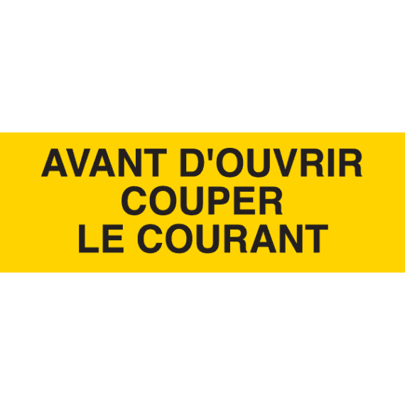 Panneau Avant d'Ouvrir Couper le Courant