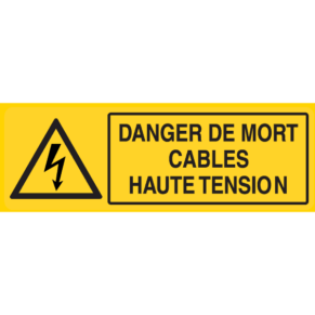 Panneau de danger risque électrique 220/380V