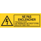 Panneau Ne Pas Enclencher - Flèche Danger Électrique