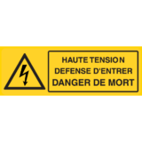 Panneau Haute Tension - Défense d'Entrer Danger de Mort - Flèche Danger Électrique