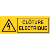 Panneau Clôture Électrique - Flèche Danger Électrique