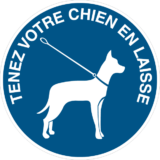 Panneau Tenez votre Chien en Laisse