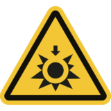 Panneau Triangle Point de Rayonnement Laser