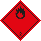Panneau Transport Gaz Inflammable - Classe 2