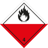 Panneau Transport Spontanément Inflammable - Classe 4