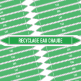 Marqueur Tuyauterie RECYCLAGE EAU CHAUDE