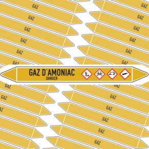 Marqueur Tuyauterie GAZ D'AMMONIAC