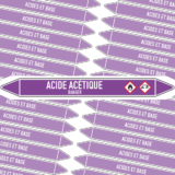 Marqueur Tuyauterie ACIDE ACÉTIQUE