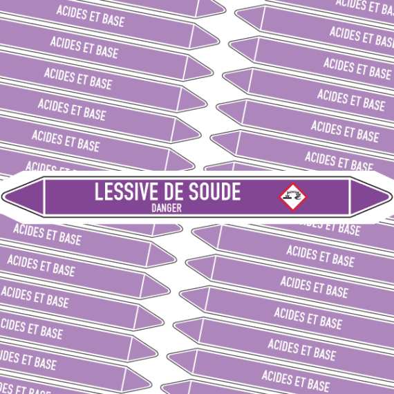 Marqueur Tuyauterie LESSIVE DE SOUDE