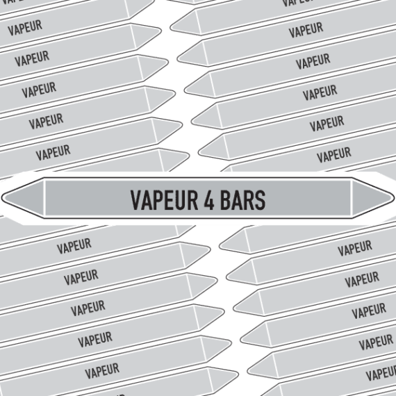 Marqueur Tuyauterie VAPEUR 4 BARS