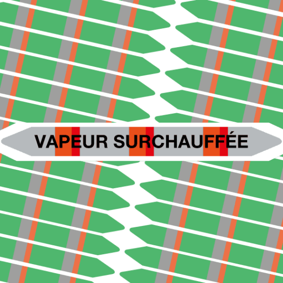 Marqueur Tuyauterie VAPEUR SURCHAUFFÉE