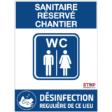 Panneau Sanitaire Réservé Chantier