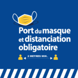 Panneau Port Du Masque Et Distance Obligatoire