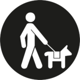Pictogramme Chien en Laisse - Gamme Black