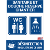 Panneau Sanitaire Et Douche Réservé Chantier