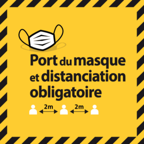 Panneau Port Du Masque Et Distance Obligatoire