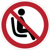 Stickers Interdit De S'Asseoir