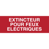 Panneau Extincteur pour Feux Électriques