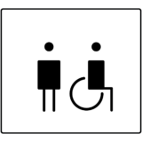 Pictogramme Toilettes Homme PMR - Gamme Filigrame