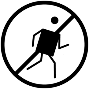 Pictogramme Interdit de Courir - Gamme Filigrame