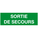 Étiquette Gravée Sortie de Secours