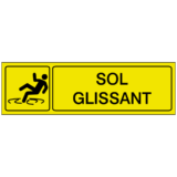 Étiquette Gravée Sol Glissant