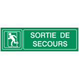 Étiquette Gravée Sortie de Secours