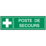 Étiquette Gravée Poste de Secours