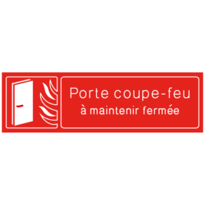 Étiquette Gravée Porte Coupe Feu À Maintenir Fermée