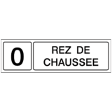 Étiquette Gravée Rez de Chaussée