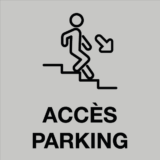 Étiquette Gravée Accès Parking