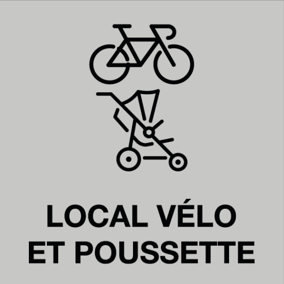 Étiquette Gravée Local Vélo et Poussette