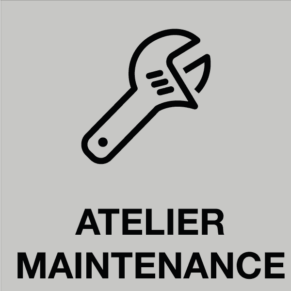 Étiquette Gravée Atelier Maintenance