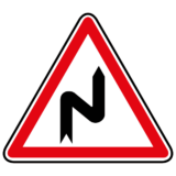 Panneau Danger Succession de Virages Droite - A1c
