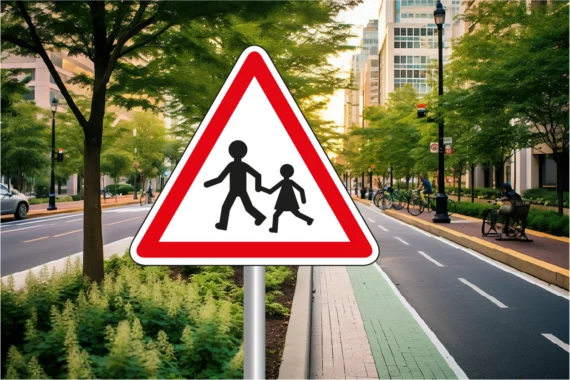 Panneau Danger Enfants - A13a ROUT-0044