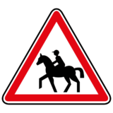 Panneau Danger Passage de Cavaliers - A15c