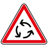 Panneau Danger Carrefour à Sens Giratoire - AB25