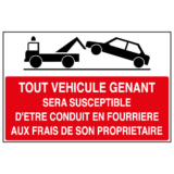 Panneau Véhicule Gênant Fourrière