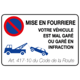 Panneau Mise en Fourrière
