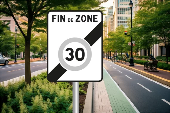 Panneau Fin de Zone 30 - B51 ROUT-0109