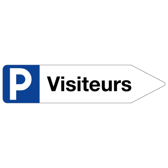 Panneau Parking Visiteurs à Droite